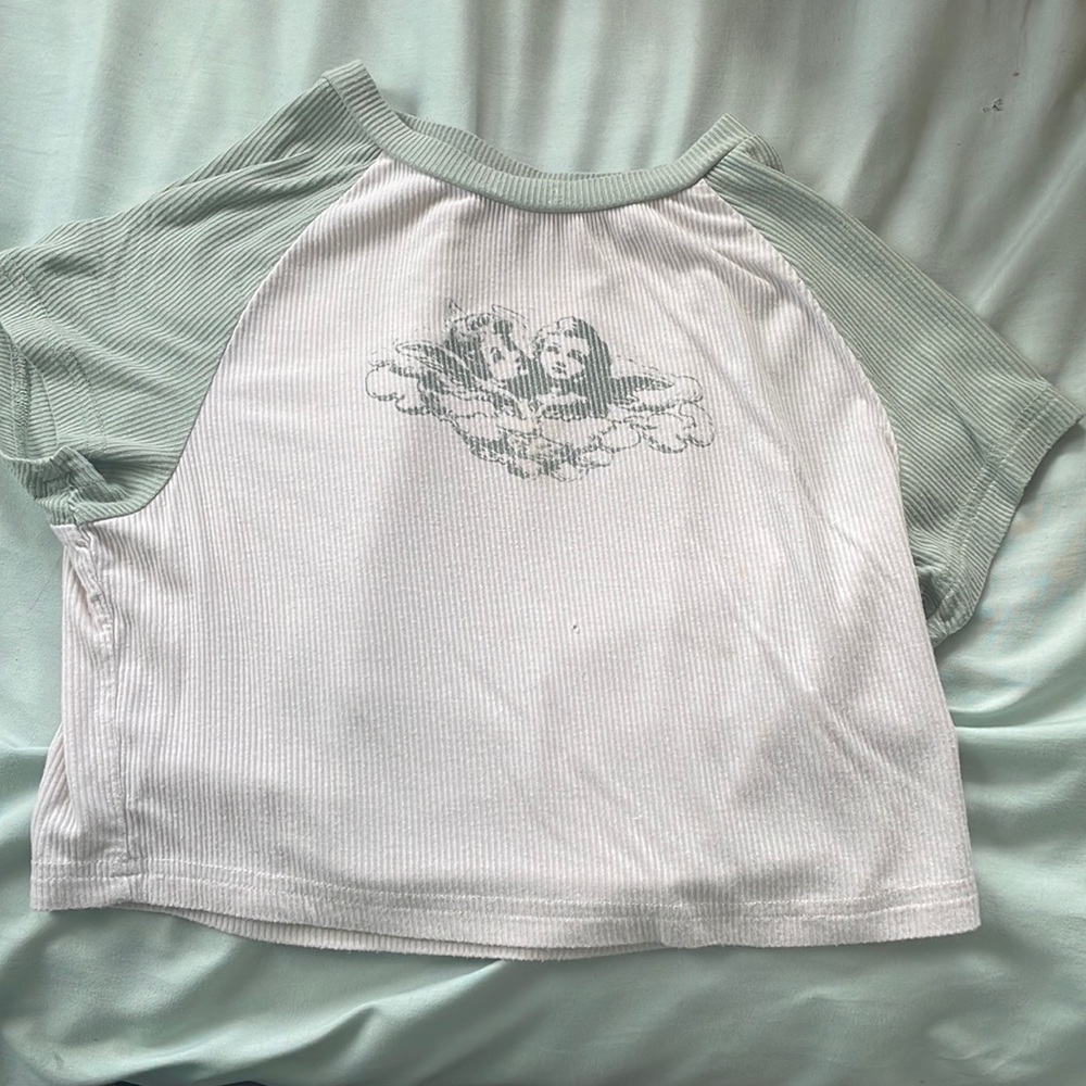angel shein top Xs green